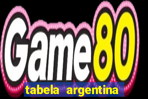 tabela argentina torneo betano